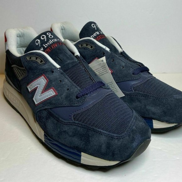 New Balance 998 J Crew X Navy Men's Suede Sneakers - Picture 5 of 8